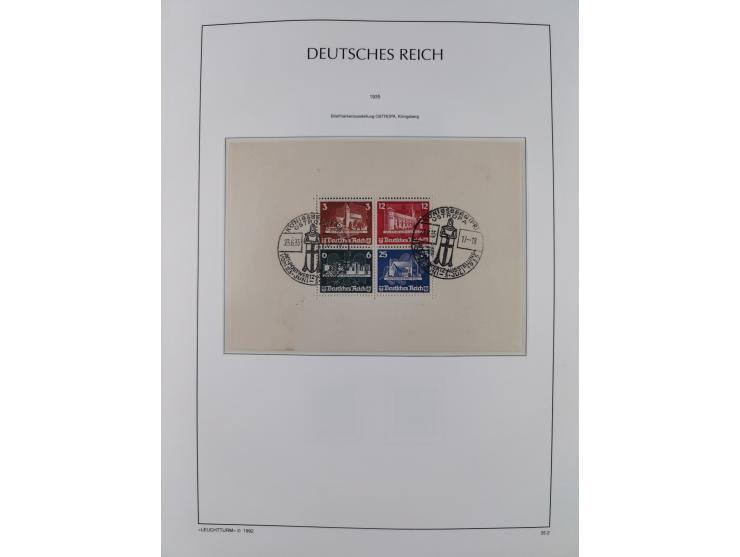 1872/1945, reichhaltige gestempelte Sammlung in 3 Bänden, dabei Brustschilde mit u.a. 21b und 27b + c, danach Mi. 66 (3), 78 