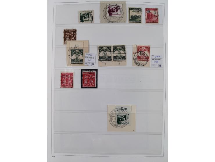 1872/1945, reichhaltige gestempelte Sammlung in 3 Bänden, dabei Brustschilde mit u.a. 21b und 27b + c, danach Mi. 66 (3), 78 