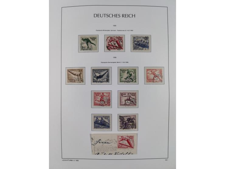 1872/1945, reichhaltige gestempelte Sammlung in 3 Bänden, dabei Brustschilde mit u.a. 21b und 27b + c, danach Mi. 66 (3), 78 