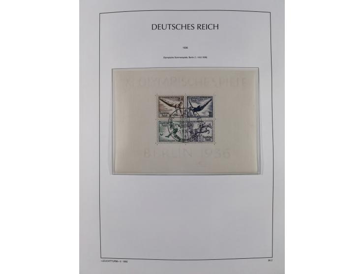 1872/1945, reichhaltige gestempelte Sammlung in 3 Bänden, dabei Brustschilde mit u.a. 21b und 27b + c, danach Mi. 66 (3), 78 