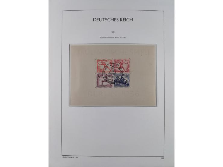 1872/1945, reichhaltige gestempelte Sammlung in 3 Bänden, dabei Brustschilde mit u.a. 21b und 27b + c, danach Mi. 66 (3), 78 