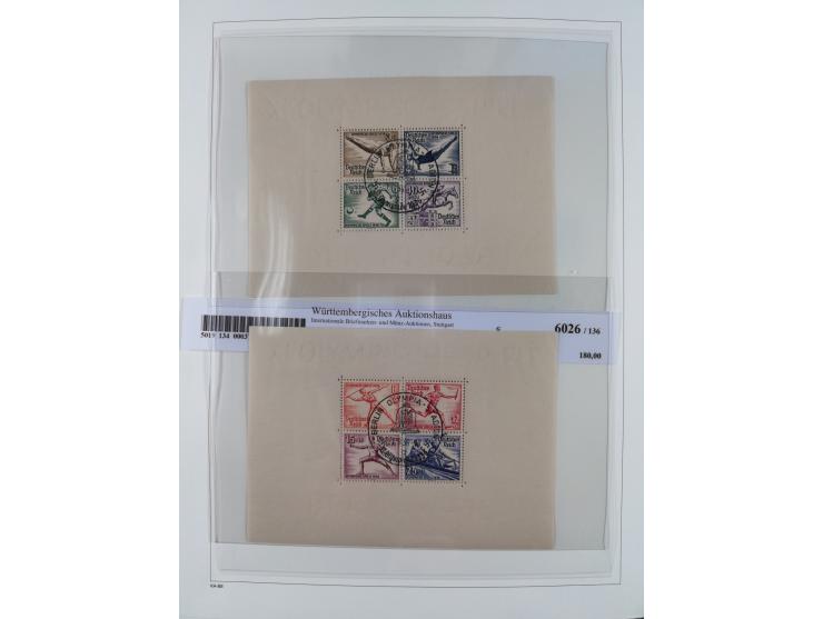 1872/1945, reichhaltige gestempelte Sammlung in 3 Bänden, dabei Brustschilde mit u.a. 21b und 27b + c, danach Mi. 66 (3), 78 