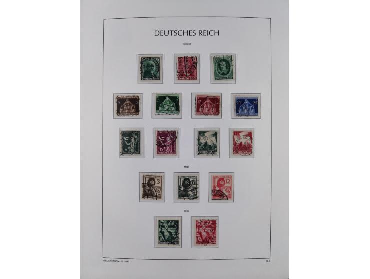 1872/1945, reichhaltige gestempelte Sammlung in 3 Bänden, dabei Brustschilde mit u.a. 21b und 27b + c, danach Mi. 66 (3), 78 