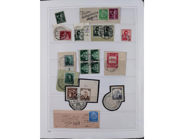 1872/1945, reichhaltige gestempelte Sammlung in 3 Bänden, dabei Brustschilde mit u.a. 21b und 27b + c, danach Mi. 66 (3), 78 