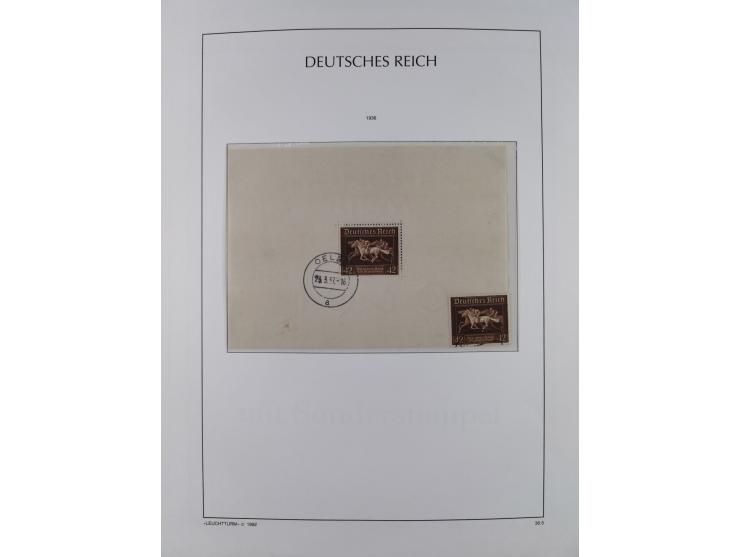 1872/1945, reichhaltige gestempelte Sammlung in 3 Bänden, dabei Brustschilde mit u.a. 21b und 27b + c, danach Mi. 66 (3), 78 