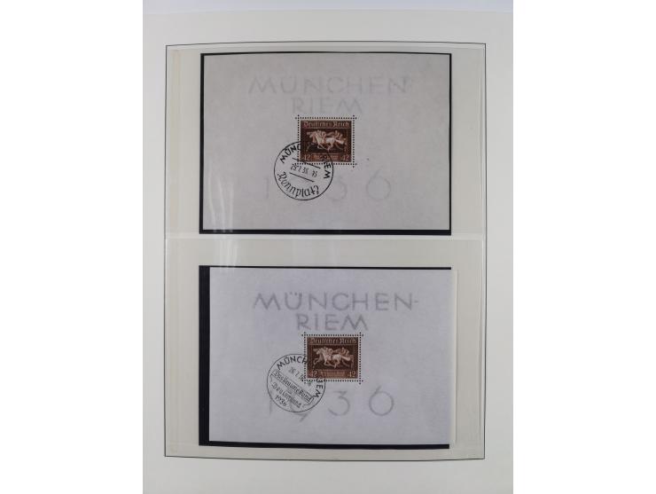 1872/1945, reichhaltige gestempelte Sammlung in 3 Bänden, dabei Brustschilde mit u.a. 21b und 27b + c, danach Mi. 66 (3), 78 