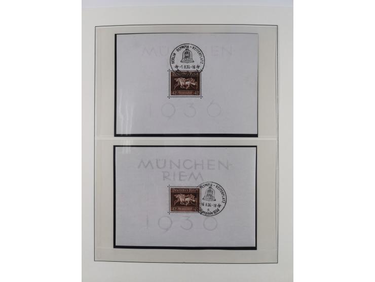 1872/1945, reichhaltige gestempelte Sammlung in 3 Bänden, dabei Brustschilde mit u.a. 21b und 27b + c, danach Mi. 66 (3), 78 