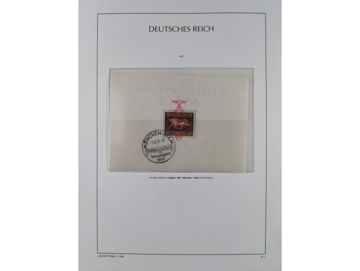 1872/1945, reichhaltige gestempelte Sammlung in 3 Bänden, dabei Brustschilde mit u.a. 21b und 27b + c, danach Mi. 66 (3), 78 