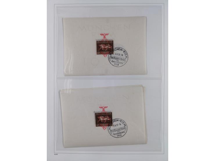 1872/1945, reichhaltige gestempelte Sammlung in 3 Bänden, dabei Brustschilde mit u.a. 21b und 27b + c, danach Mi. 66 (3), 78 