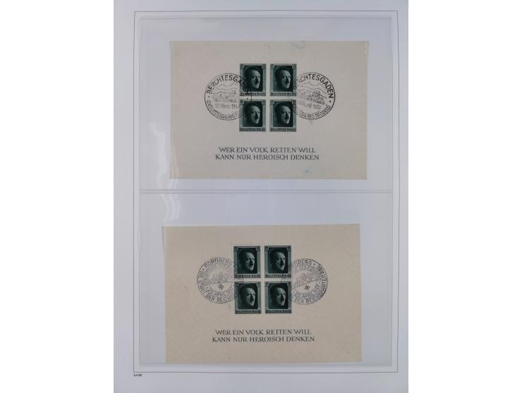 1872/1945, reichhaltige gestempelte Sammlung in 3 Bänden, dabei Brustschilde mit u.a. 21b und 27b + c, danach Mi. 66 (3), 78 