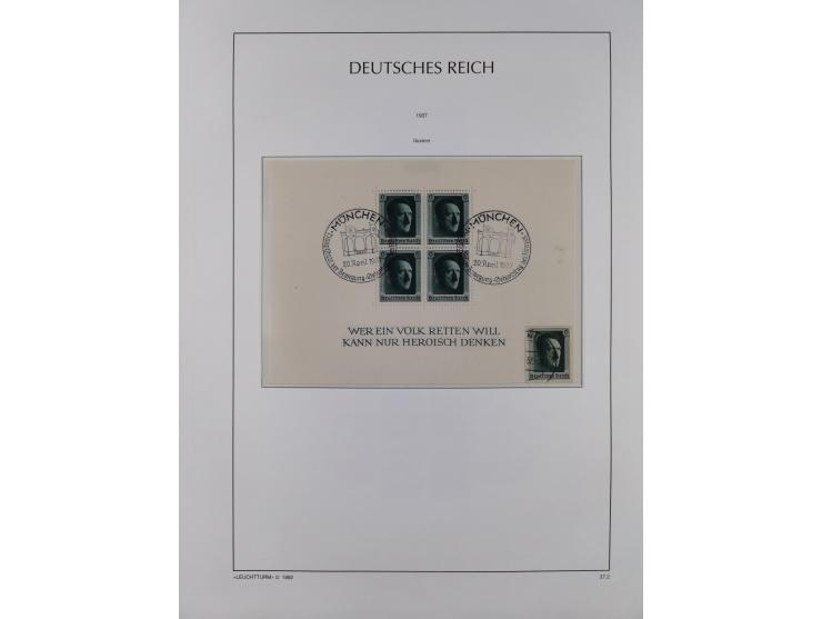 1872/1945, reichhaltige gestempelte Sammlung in 3 Bänden, dabei Brustschilde mit u.a. 21b und 27b + c, danach Mi. 66 (3), 78 