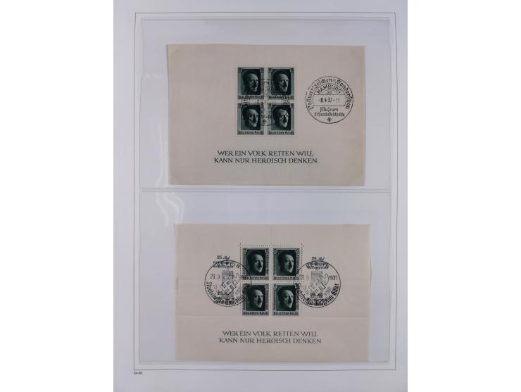 1872/1945, reichhaltige gestempelte Sammlung in 3 Bänden, dabei Brustschilde mit u.a. 21b und 27b + c, danach Mi. 66 (3), 78 