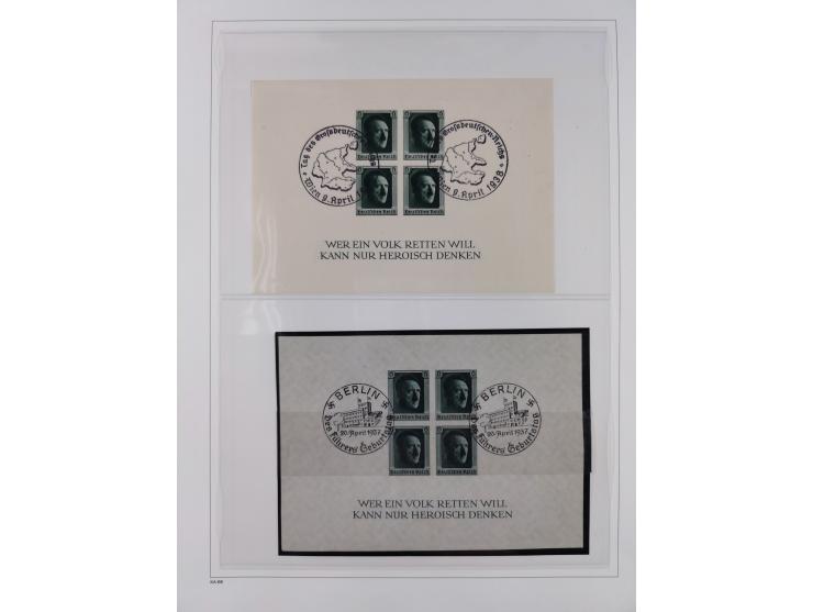 1872/1945, reichhaltige gestempelte Sammlung in 3 Bänden, dabei Brustschilde mit u.a. 21b und 27b + c, danach Mi. 66 (3), 78 