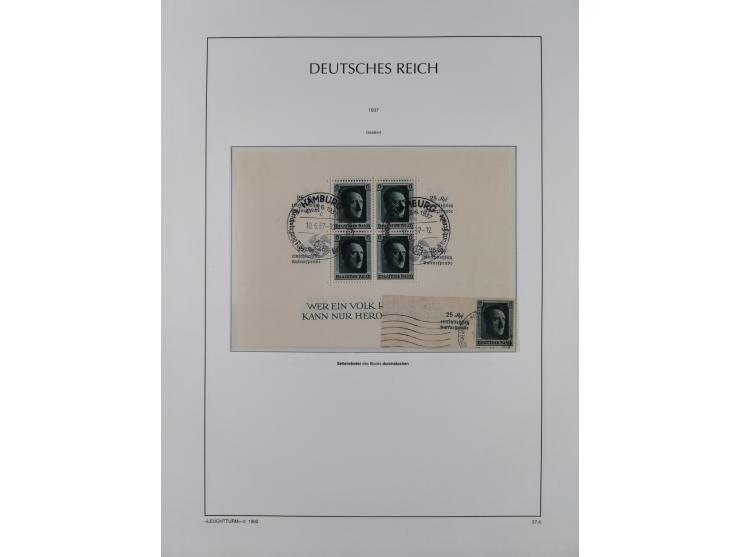 1872/1945, reichhaltige gestempelte Sammlung in 3 Bänden, dabei Brustschilde mit u.a. 21b und 27b + c, danach Mi. 66 (3), 78 