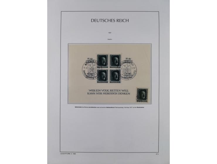 1872/1945, reichhaltige gestempelte Sammlung in 3 Bänden, dabei Brustschilde mit u.a. 21b und 27b + c, danach Mi. 66 (3), 78 