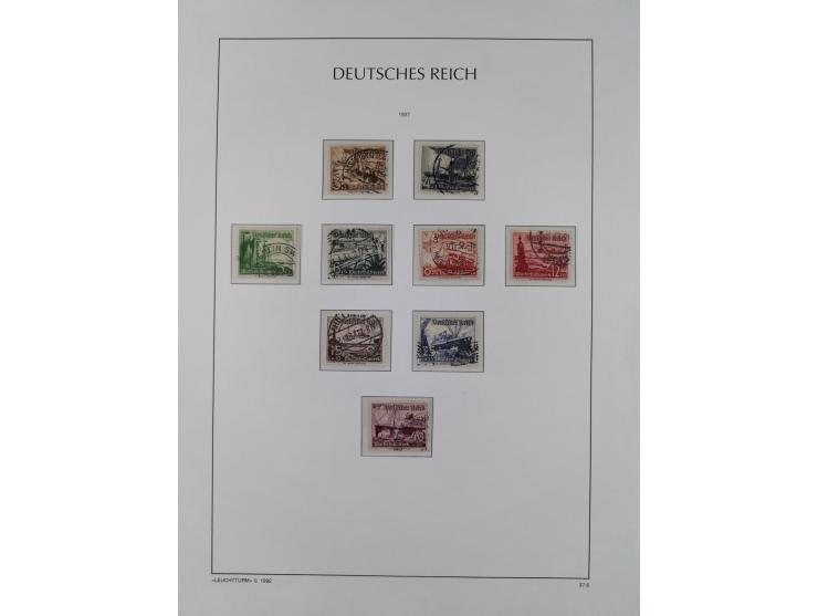 1872/1945, reichhaltige gestempelte Sammlung in 3 Bänden, dabei Brustschilde mit u.a. 21b und 27b + c, danach Mi. 66 (3), 78 