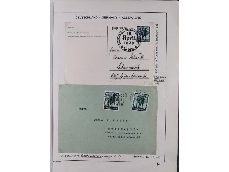 1872/1945, reichhaltige gestempelte Sammlung in 3 Bänden, dabei Brustschilde mit u.a. 21b und 27b + c, danach Mi. 66 (3), 78 