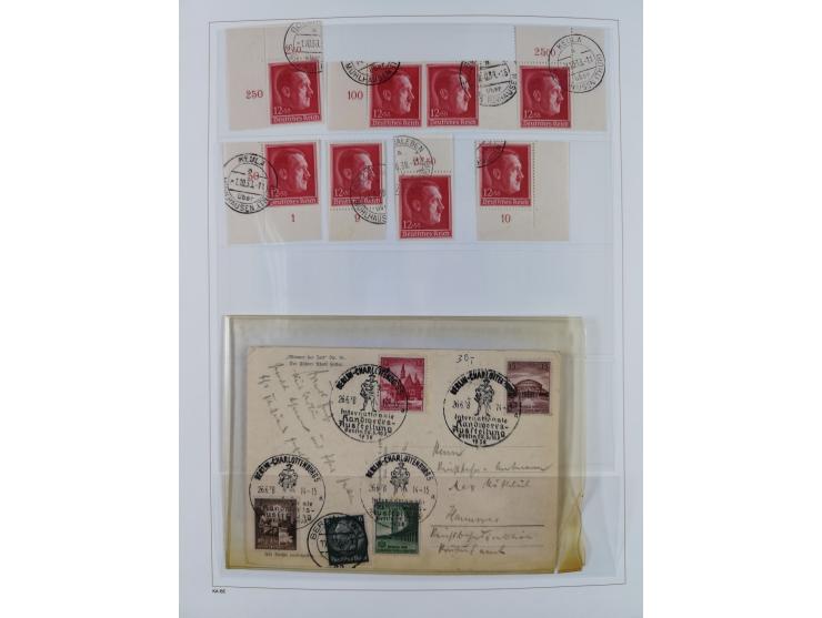 1872/1945, reichhaltige gestempelte Sammlung in 3 Bänden, dabei Brustschilde mit u.a. 21b und 27b + c, danach Mi. 66 (3), 78 