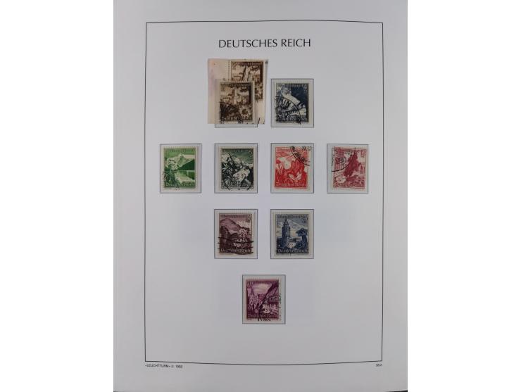 1872/1945, reichhaltige gestempelte Sammlung in 3 Bänden, dabei Brustschilde mit u.a. 21b und 27b + c, danach Mi. 66 (3), 78 