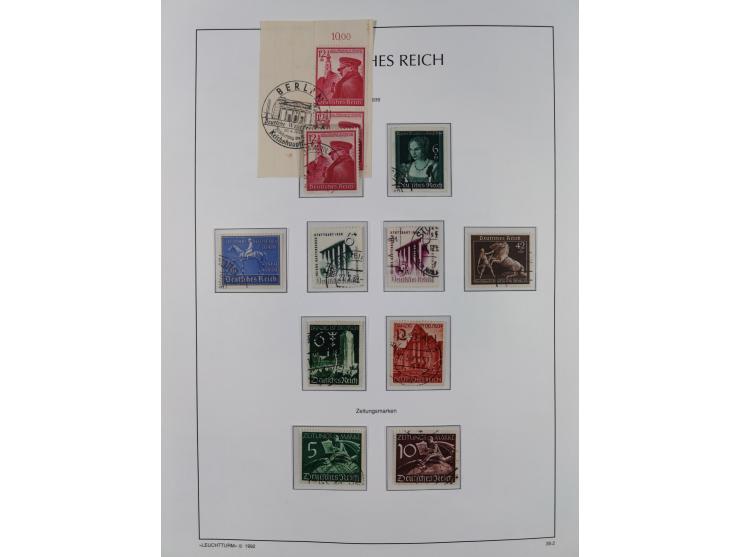 1872/1945, reichhaltige gestempelte Sammlung in 3 Bänden, dabei Brustschilde mit u.a. 21b und 27b + c, danach Mi. 66 (3), 78 