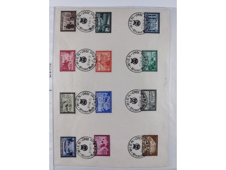 1872/1945, reichhaltige gestempelte Sammlung in 3 Bänden, dabei Brustschilde mit u.a. 21b und 27b + c, danach Mi. 66 (3), 78 