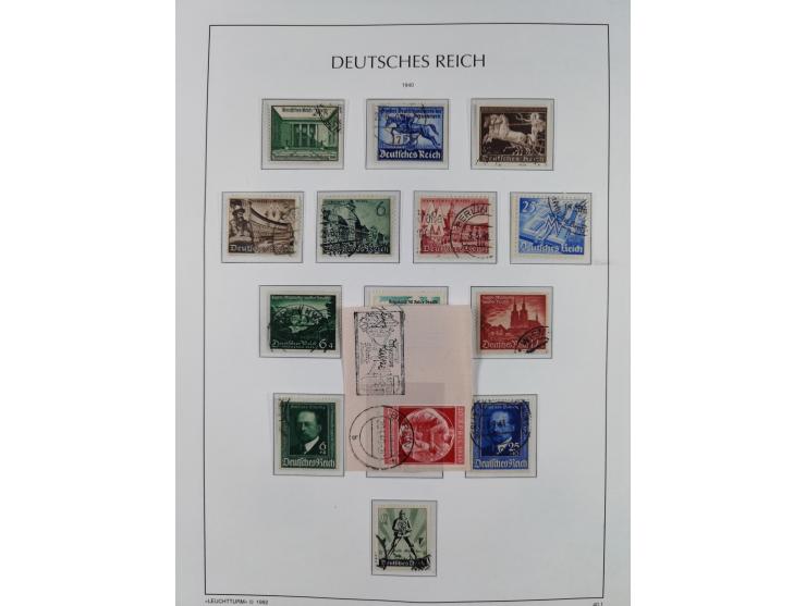 1872/1945, reichhaltige gestempelte Sammlung in 3 Bänden, dabei Brustschilde mit u.a. 21b und 27b + c, danach Mi. 66 (3), 78 