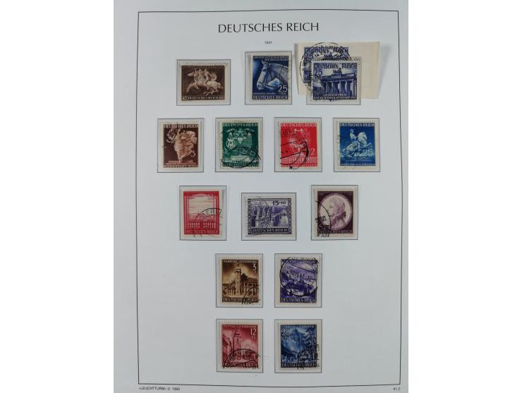 1872/1945, reichhaltige gestempelte Sammlung in 3 Bänden, dabei Brustschilde mit u.a. 21b und 27b + c, danach Mi. 66 (3), 78 