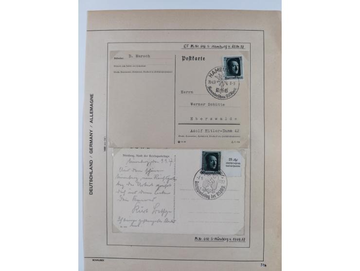 1872/1945, reichhaltige gestempelte Sammlung in 3 Bänden, dabei Brustschilde mit u.a. 21b und 27b + c, danach Mi. 66 (3), 78 