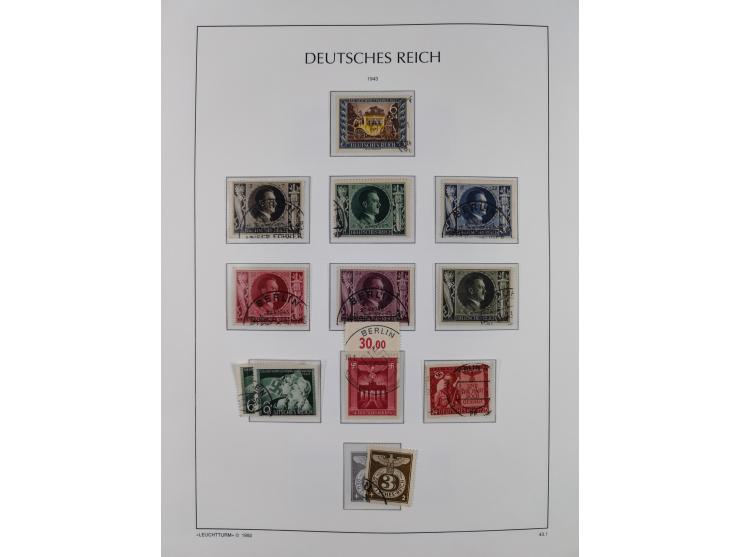 1872/1945, reichhaltige gestempelte Sammlung in 3 Bänden, dabei Brustschilde mit u.a. 21b und 27b + c, danach Mi. 66 (3), 78 