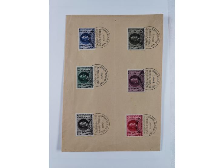 1872/1945, reichhaltige gestempelte Sammlung in 3 Bänden, dabei Brustschilde mit u.a. 21b und 27b + c, danach Mi. 66 (3), 78 