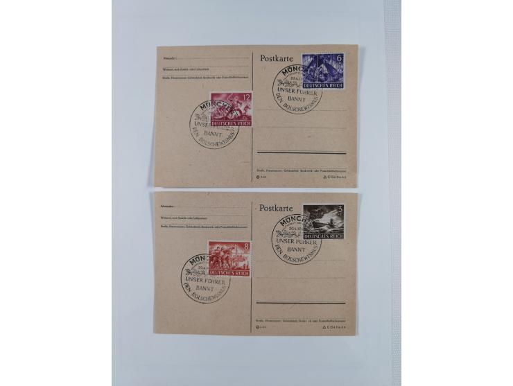 1872/1945, reichhaltige gestempelte Sammlung in 3 Bänden, dabei Brustschilde mit u.a. 21b und 27b + c, danach Mi. 66 (3), 78 