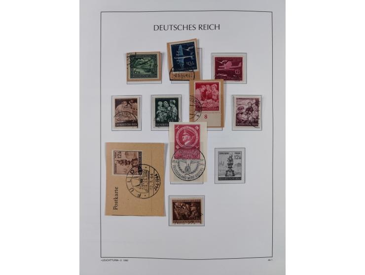 1872/1945, reichhaltige gestempelte Sammlung in 3 Bänden, dabei Brustschilde mit u.a. 21b und 27b + c, danach Mi. 66 (3), 78 