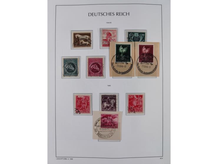 1872/1945, reichhaltige gestempelte Sammlung in 3 Bänden, dabei Brustschilde mit u.a. 21b und 27b + c, danach Mi. 66 (3), 78 