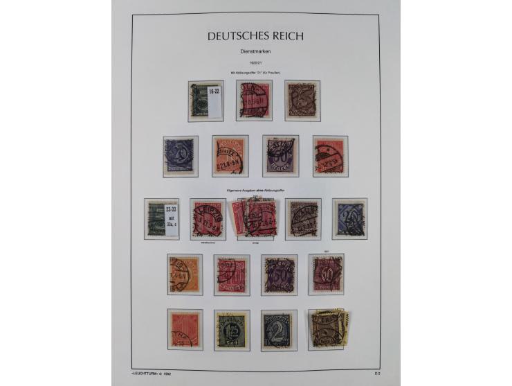 1872/1945, reichhaltige gestempelte Sammlung in 3 Bänden, dabei Brustschilde mit u.a. 21b und 27b + c, danach Mi. 66 (3), 78 