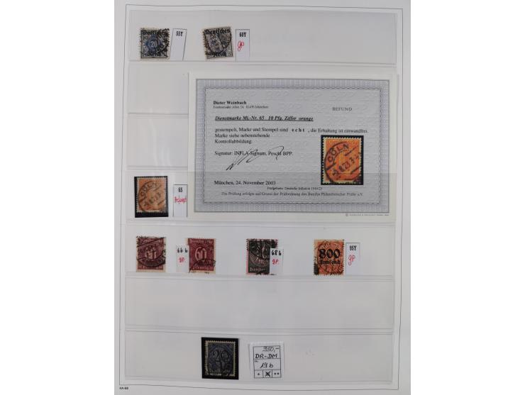 1872/1945, reichhaltige gestempelte Sammlung in 3 Bänden, dabei Brustschilde mit u.a. 21b und 27b + c, danach Mi. 66 (3), 78 