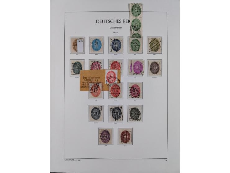 1872/1945, reichhaltige gestempelte Sammlung in 3 Bänden, dabei Brustschilde mit u.a. 21b und 27b + c, danach Mi. 66 (3), 78 