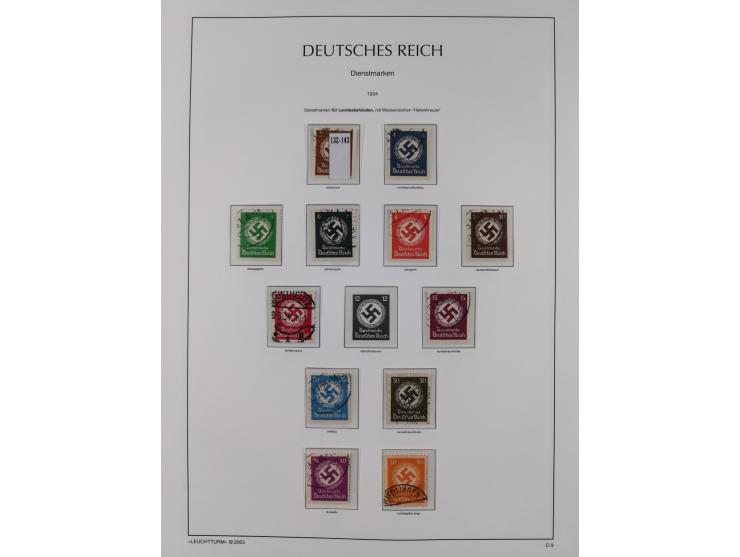 1872/1945, reichhaltige gestempelte Sammlung in 3 Bänden, dabei Brustschilde mit u.a. 21b und 27b + c, danach Mi. 66 (3), 78 