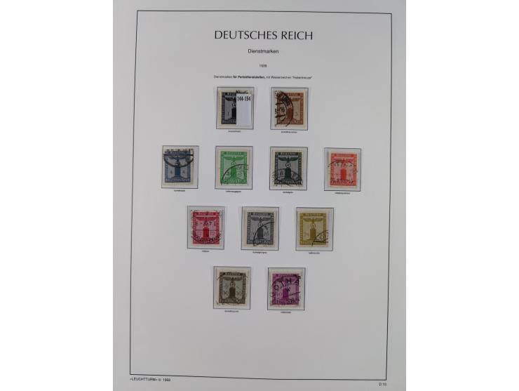1872/1945, reichhaltige gestempelte Sammlung in 3 Bänden, dabei Brustschilde mit u.a. 21b und 27b + c, danach Mi. 66 (3), 78 