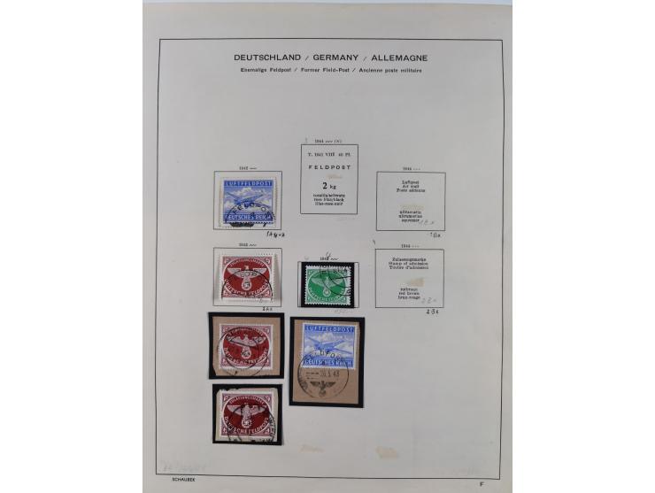 1872/1945, reichhaltige gestempelte Sammlung in 3 Bänden, dabei Brustschilde mit u.a. 21b und 27b + c, danach Mi. 66 (3), 78 