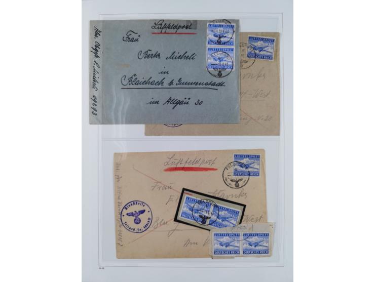 1872/1945, reichhaltige gestempelte Sammlung in 3 Bänden, dabei Brustschilde mit u.a. 21b und 27b + c, danach Mi. 66 (3), 78 