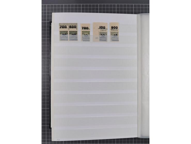 1923, OPD-Drucke, postfrische Sammlung von etwa 250 Stück, nach Orten sortiert, dabei Münster 289a und 293 (signiert Infla bz