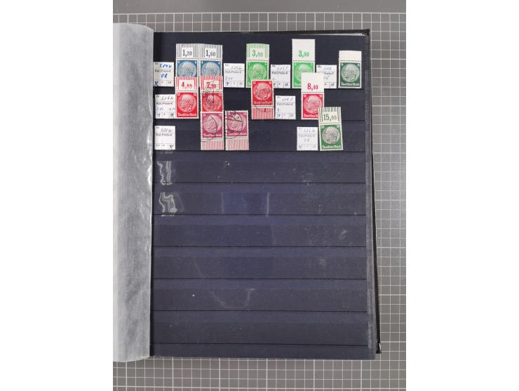 1915/44 (ca.), postfrische, wenig ungebrauchte und gestempelte Partie Oberrandstücke, einige 100 Stück, überwiegend Infla mit