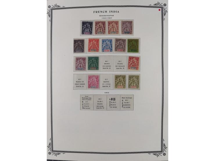 1892/1952, Collection on 20 Scott album leaves, unused and mnh, starting allegory 1 fr., including good part france libre ove