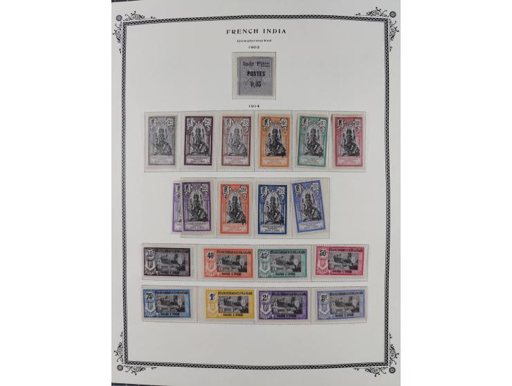 1892/1952, Collection on 20 Scott album leaves, unused and mnh, starting allegory 1 fr., including good part france libre ove