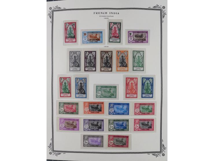 1892/1952, Collection on 20 Scott album leaves, unused and mnh, starting allegory 1 fr., including good part france libre ove