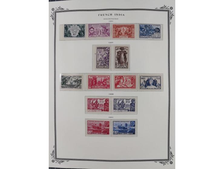 1892/1952, Collection on 20 Scott album leaves, unused and mnh, starting allegory 1 fr., including good part france libre ove