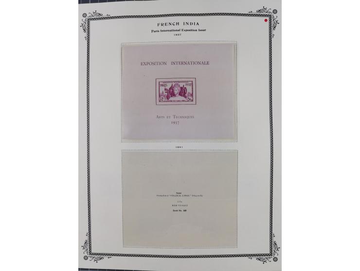 1892/1952, Collection on 20 Scott album leaves, unused and mnh, starting allegory 1 fr., including good part france libre ove