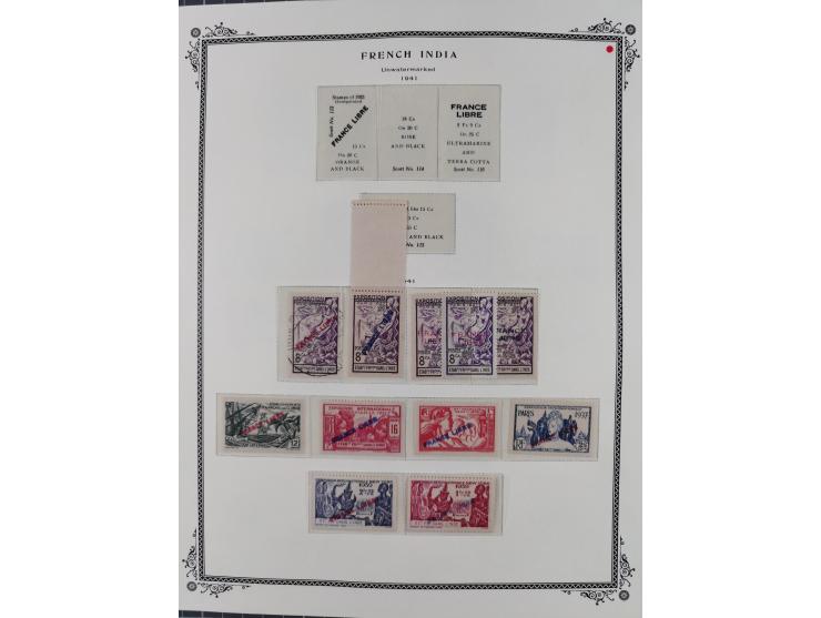 1892/1952, Collection on 20 Scott album leaves, unused and mnh, starting allegory 1 fr., including good part france libre ove