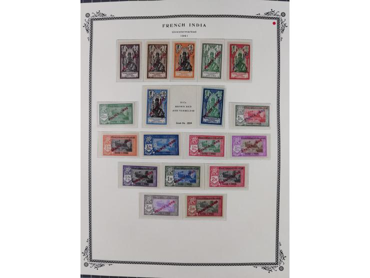 1892/1952, Collection on 20 Scott album leaves, unused and mnh, starting allegory 1 fr., including good part france libre ove