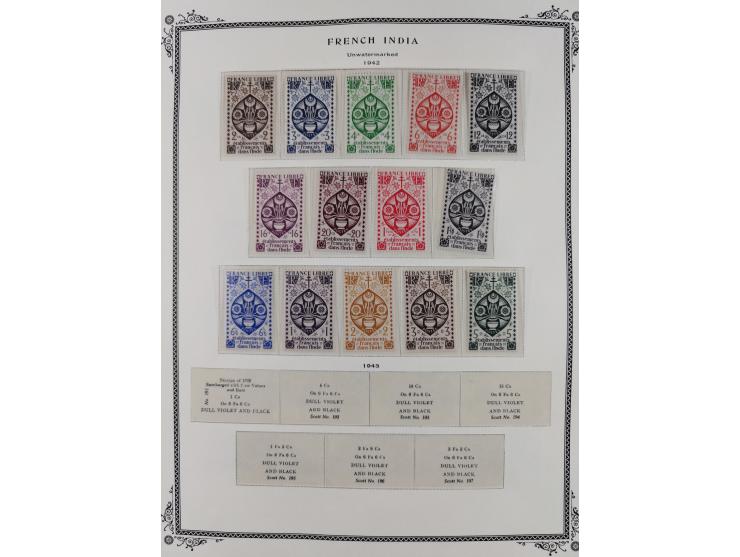 1892/1952, Collection on 20 Scott album leaves, unused and mnh, starting allegory 1 fr., including good part france libre ove